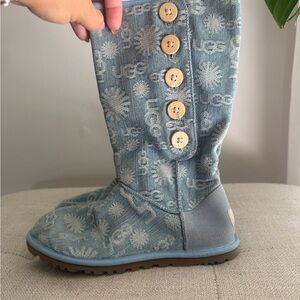 UGG Light Blue Patterned Boots